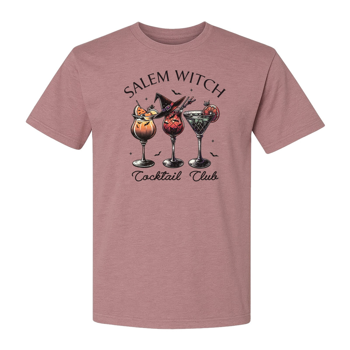 Halloween T-Shirt, Salem Witch Cocktail Club Graphic for Spooky Season Drink Fans