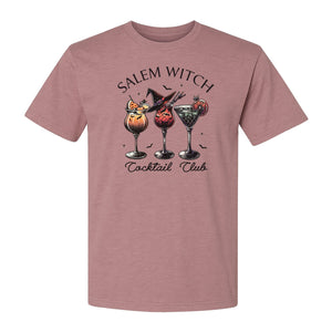 Halloween T-Shirt, Salem Witch Cocktail Club Graphic for Spooky Season Drink Fans