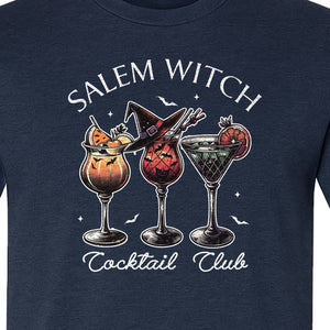 Halloween T-Shirt, Salem Witch Cocktail Club Graphic for Spooky Season Drink Fans
