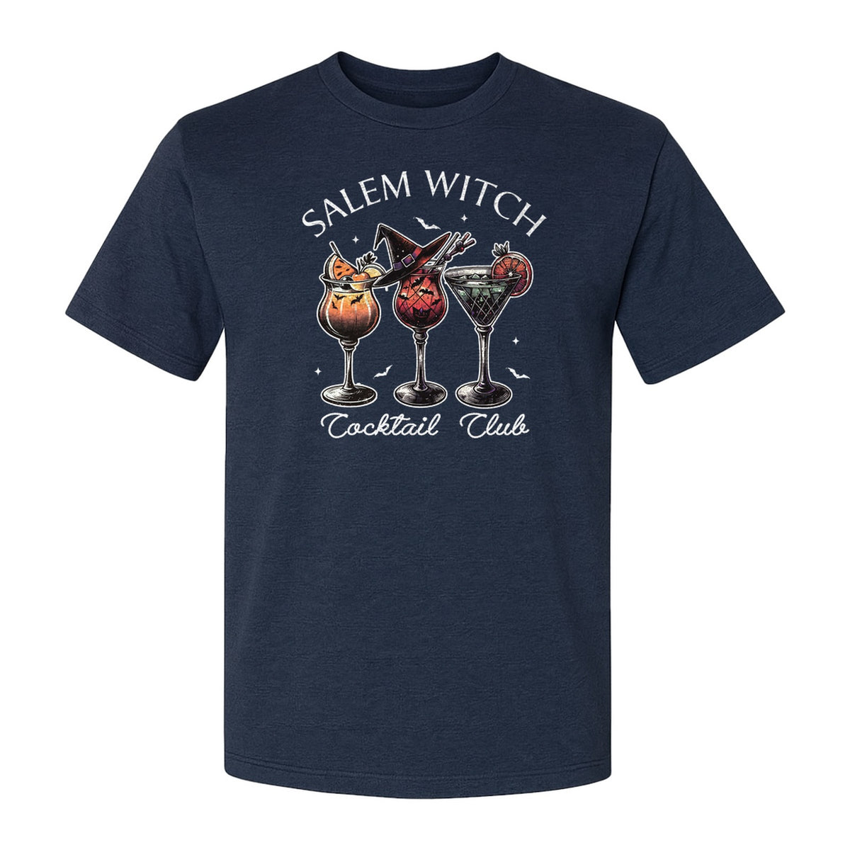 Halloween T-Shirt, Salem Witch Cocktail Club Graphic for Spooky Season Drink Fans