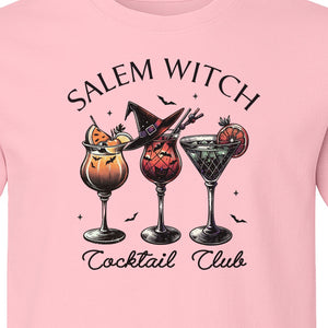 Halloween T-Shirt, Salem Witch Cocktail Club Graphic for Spooky Season Drink Fans