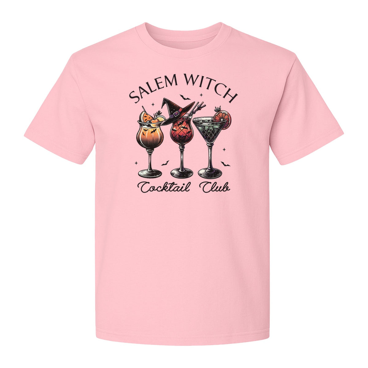 Halloween T-Shirt, Salem Witch Cocktail Club Graphic for Spooky Season Drink Fans