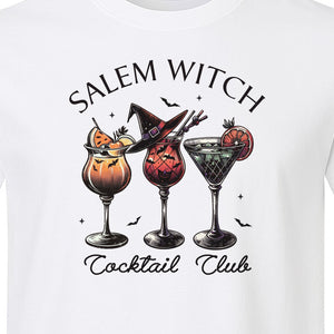 Halloween T-Shirt, Salem Witch Cocktail Club Graphic for Spooky Season Drink Fans
