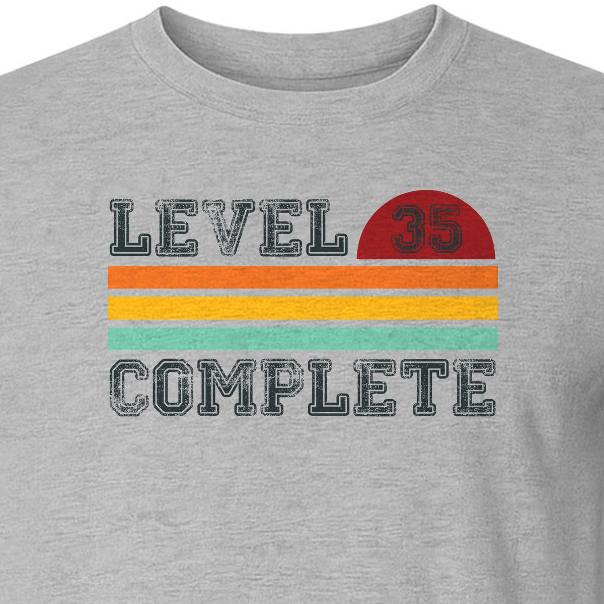 35th Anniversary T-Shirt, Level 35 Complete Retro Couples Design for Husband and Wife
