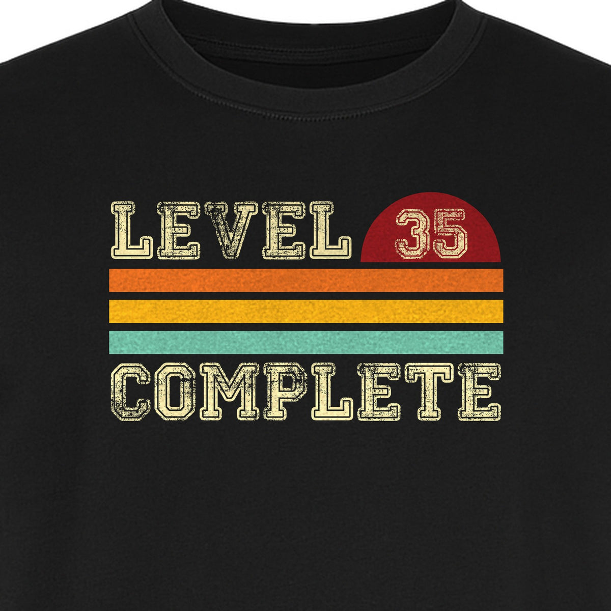 35th Anniversary T-Shirt, Level 35 Complete Retro Couples Design for Husband and Wife