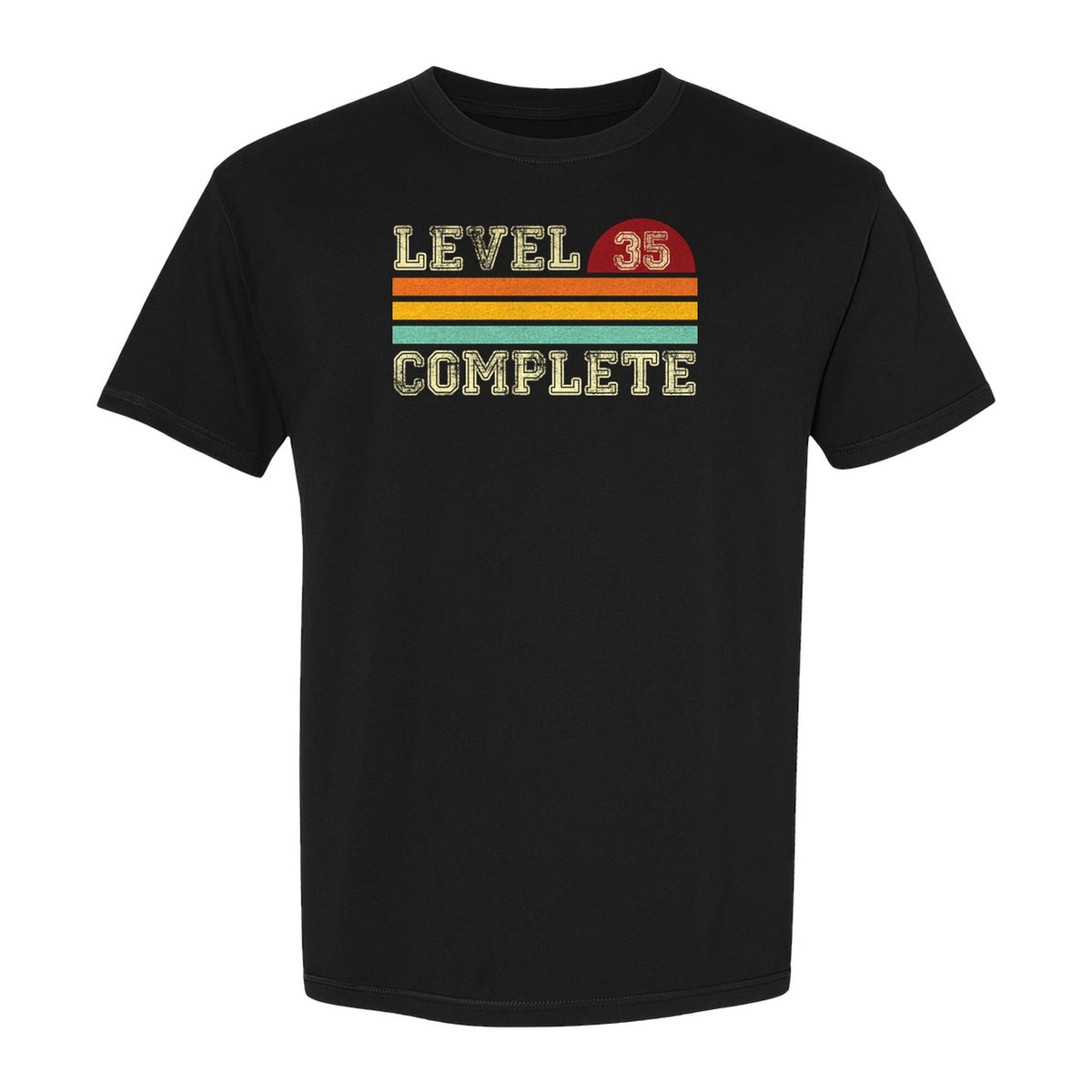 35th Anniversary T-Shirt, Level 35 Complete Retro Couples Design for Husband and Wife
