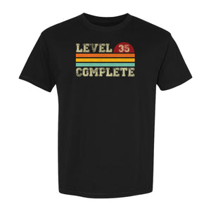 35th Anniversary T-Shirt, Level 35 Complete Retro Couples Design for Husband and Wife
