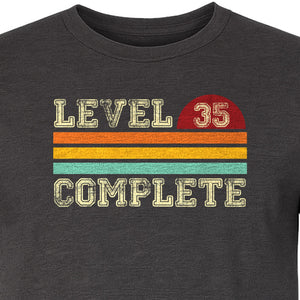 35th Anniversary T-Shirt, Level 35 Complete Retro Couples Design for Husband and Wife