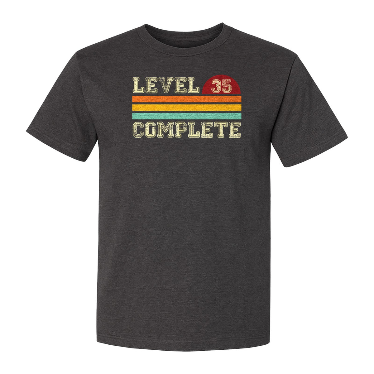 35th Anniversary T-Shirt, Level 35 Complete Retro Couples Design for Husband and Wife