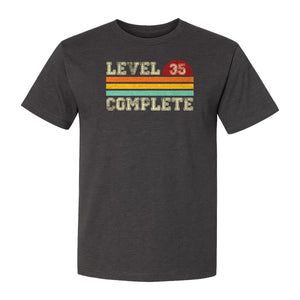 35th Anniversary T-Shirt, Level 35 Complete Retro Couples Design for Husband and Wife
