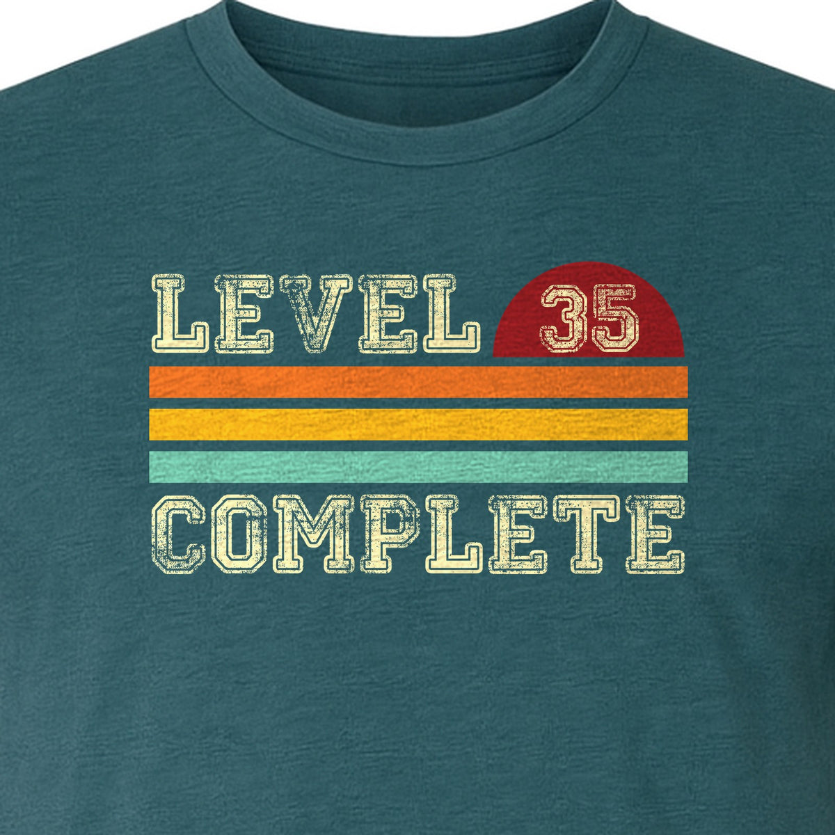 35th Anniversary T-Shirt, Level 35 Complete Retro Couples Design for Husband and Wife