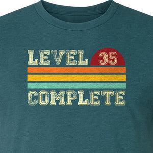 35th Anniversary T-Shirt, Level 35 Complete Retro Couples Design for Husband and Wife