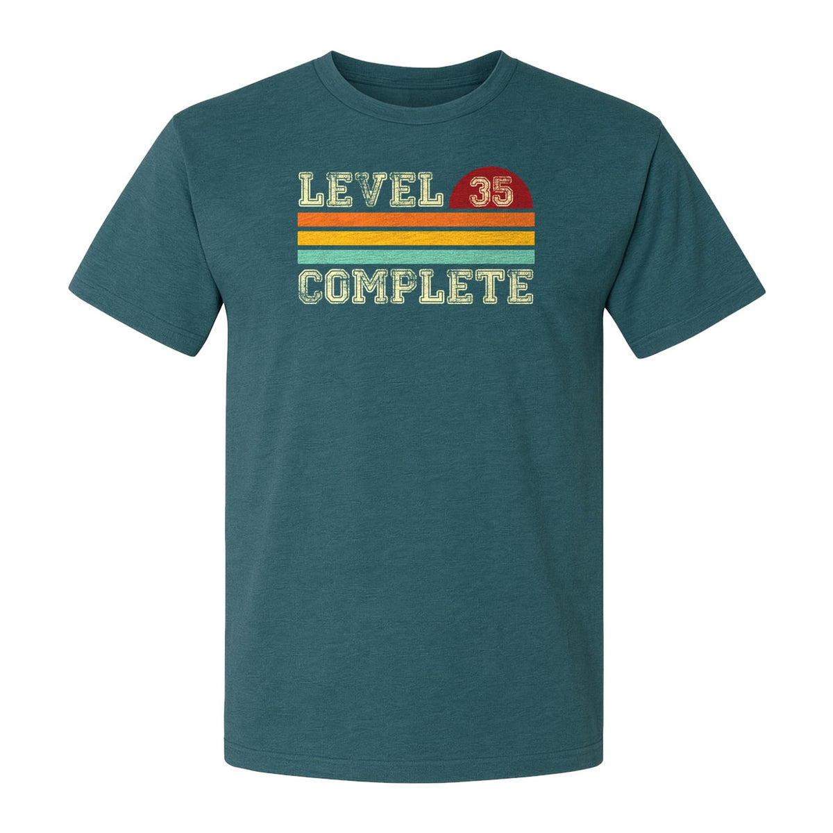 35th Anniversary T-Shirt, Level 35 Complete Retro Couples Design for Husband and Wife