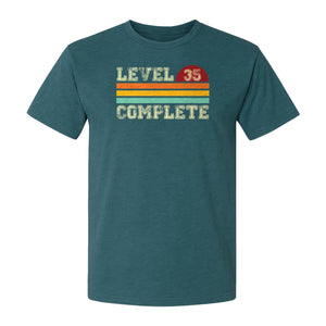 35th Anniversary T-Shirt, Level 35 Complete Retro Couples Design for Husband and Wife