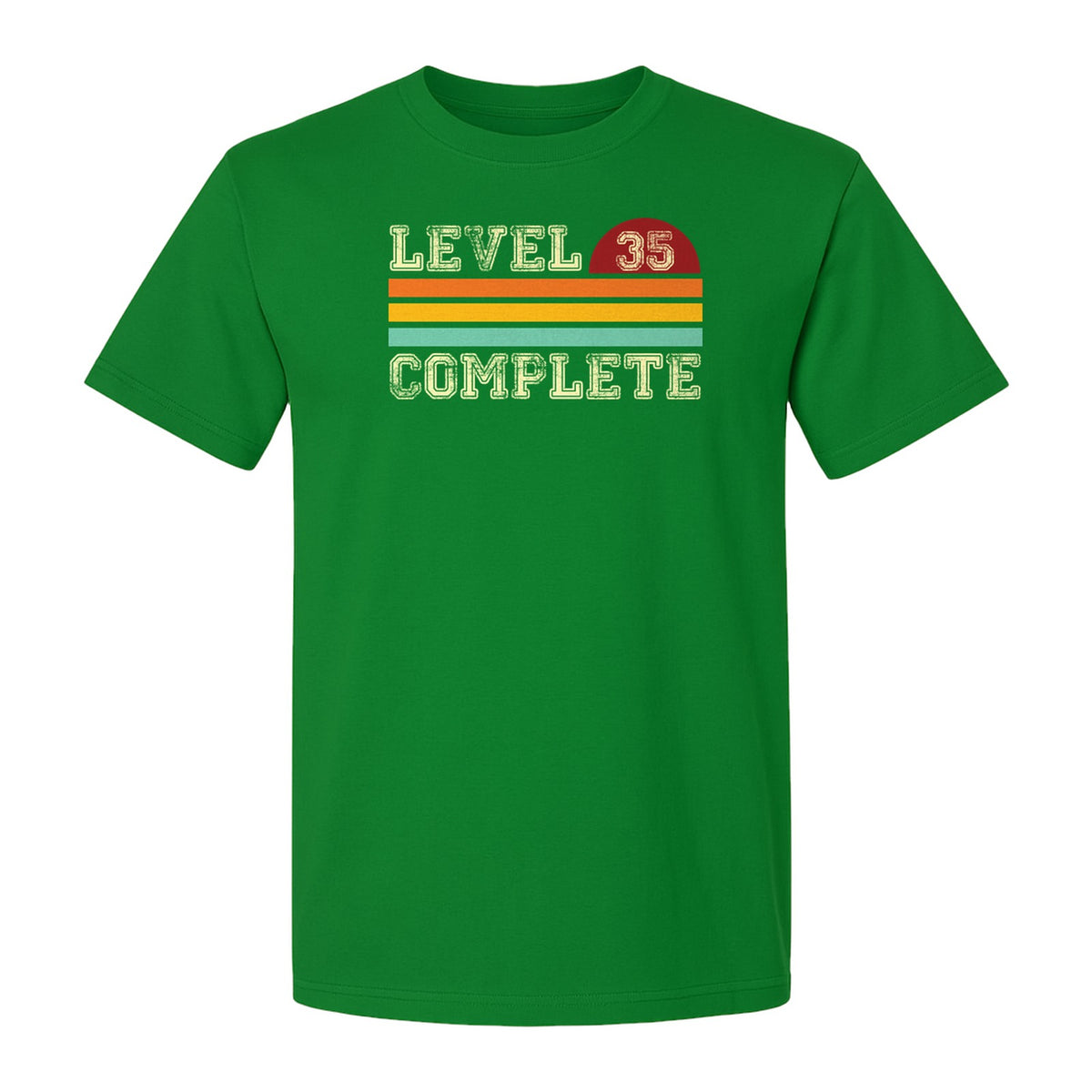 35th Anniversary T-Shirt, Level 35 Complete Retro Couples Design for Husband and Wife