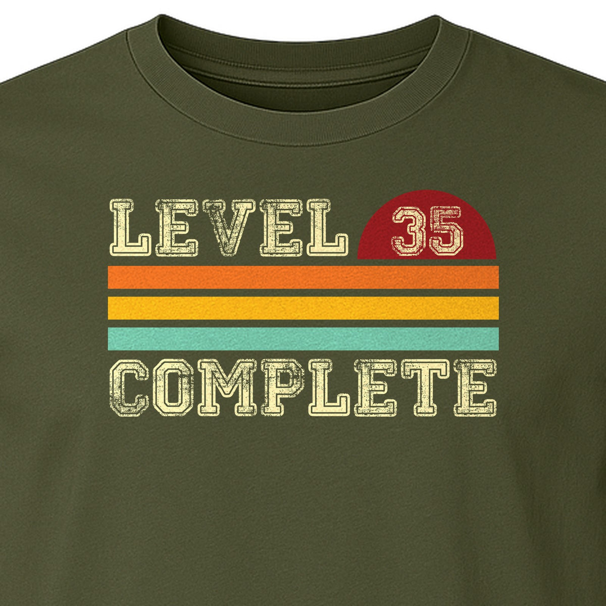 35th Anniversary T-Shirt, Level 35 Complete Retro Couples Design for Husband and Wife