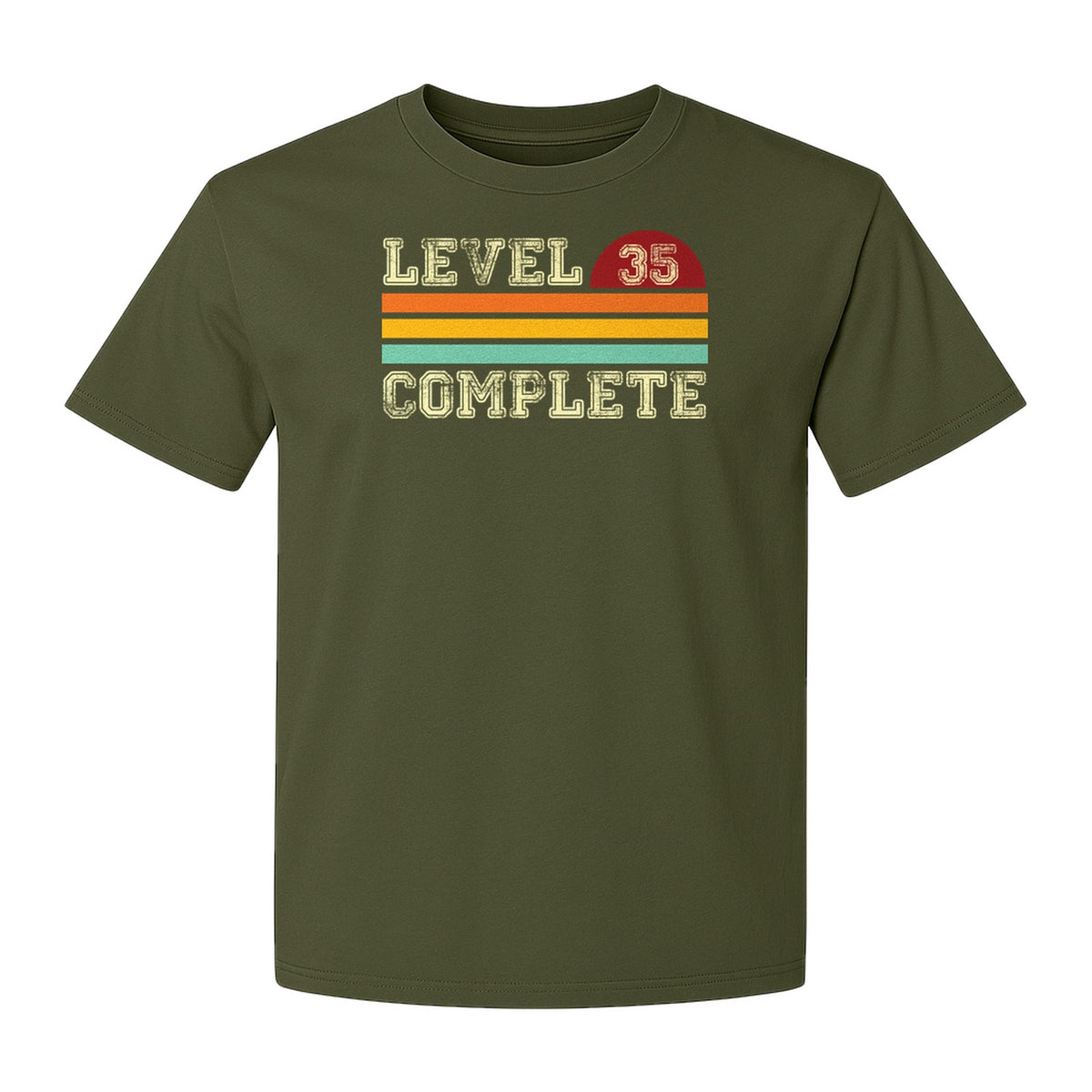 35th Anniversary T-Shirt, Level 35 Complete Retro Couples Design for Husband and Wife