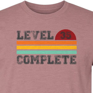 35th Anniversary T-Shirt, Level 35 Complete Retro Couples Design for Husband and Wife