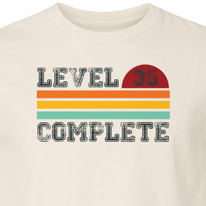 35th Anniversary T-Shirt, Level 35 Complete Retro Couples Design for Husband and Wife