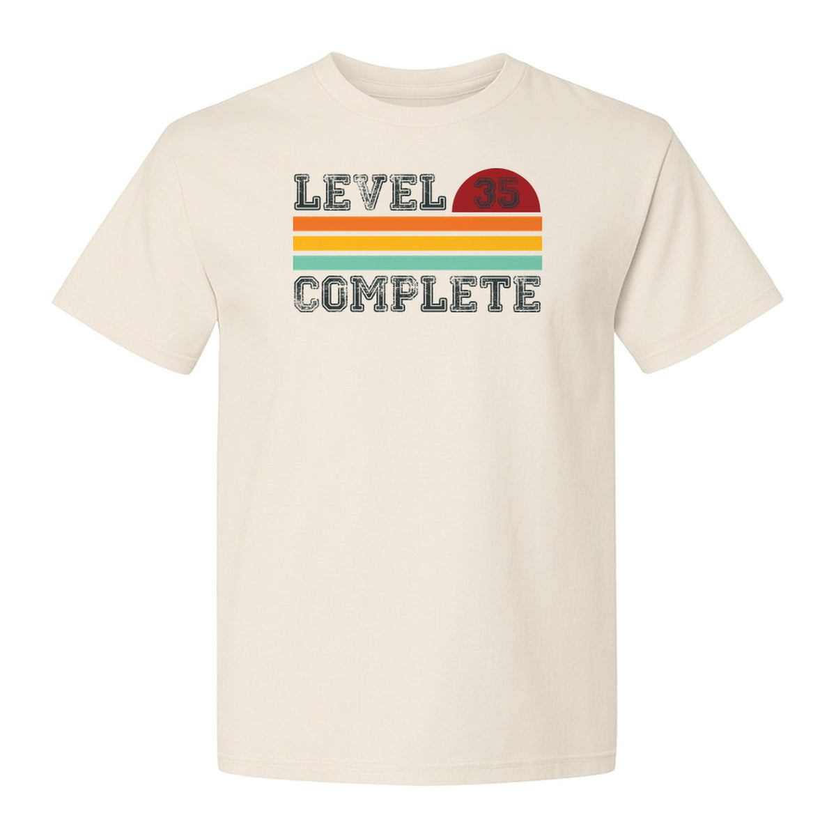 35th Anniversary T-Shirt, Level 35 Complete Retro Couples Design for Husband and Wife