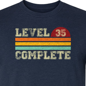 35th Anniversary T-Shirt, Level 35 Complete Retro Couples Design for Husband and Wife