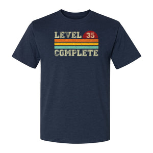 35th Anniversary T-Shirt, Level 35 Complete Retro Couples Design for Husband and Wife