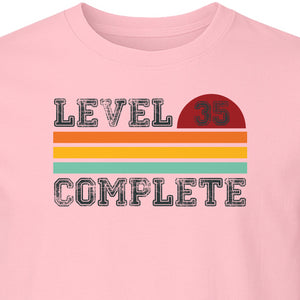 35th Anniversary T-Shirt, Level 35 Complete Retro Couples Design for Husband and Wife