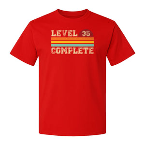 35th Anniversary T-Shirt, Level 35 Complete Retro Couples Design for Husband and Wife