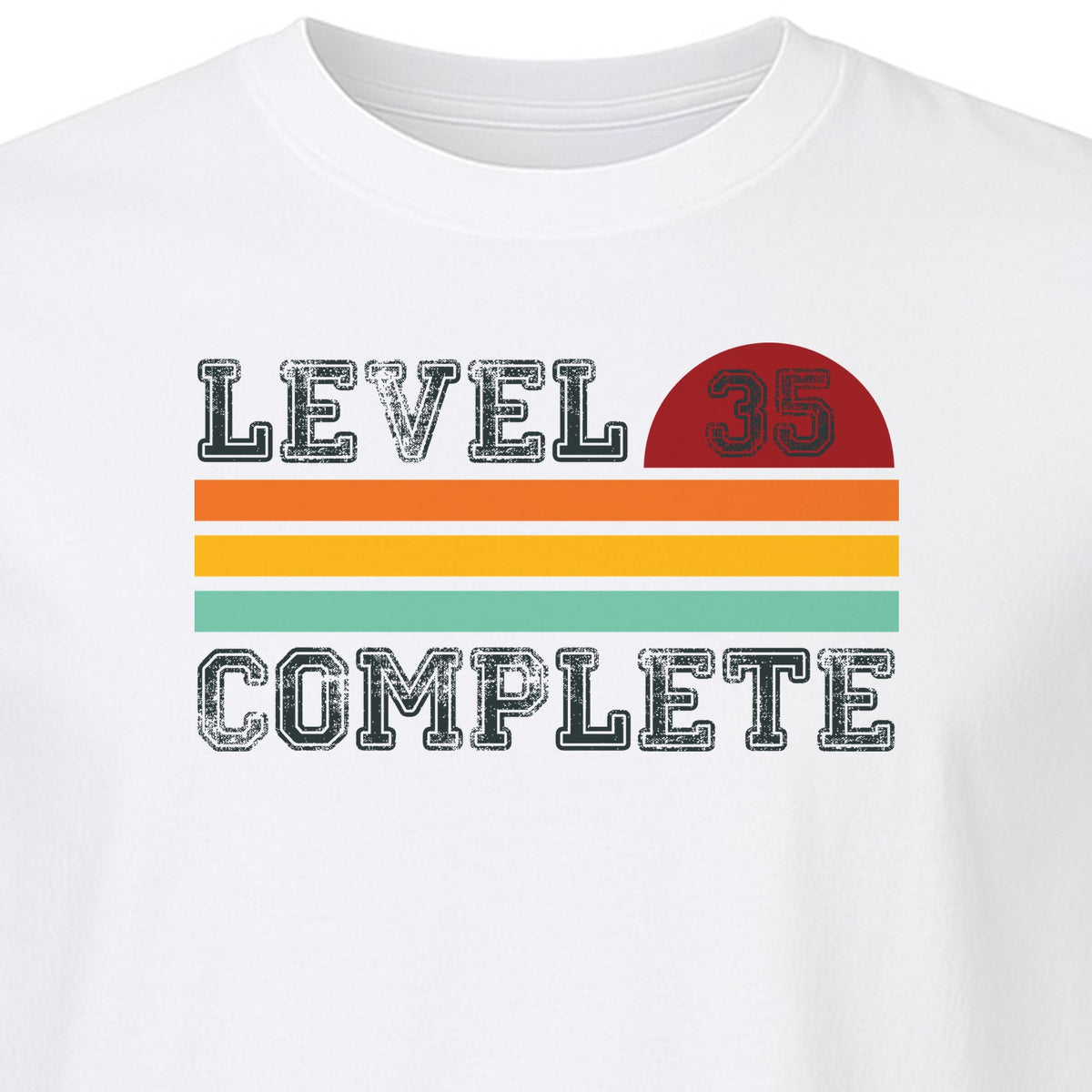 35th Anniversary T-Shirt, Level 35 Complete Retro Couples Design for Husband and Wife
