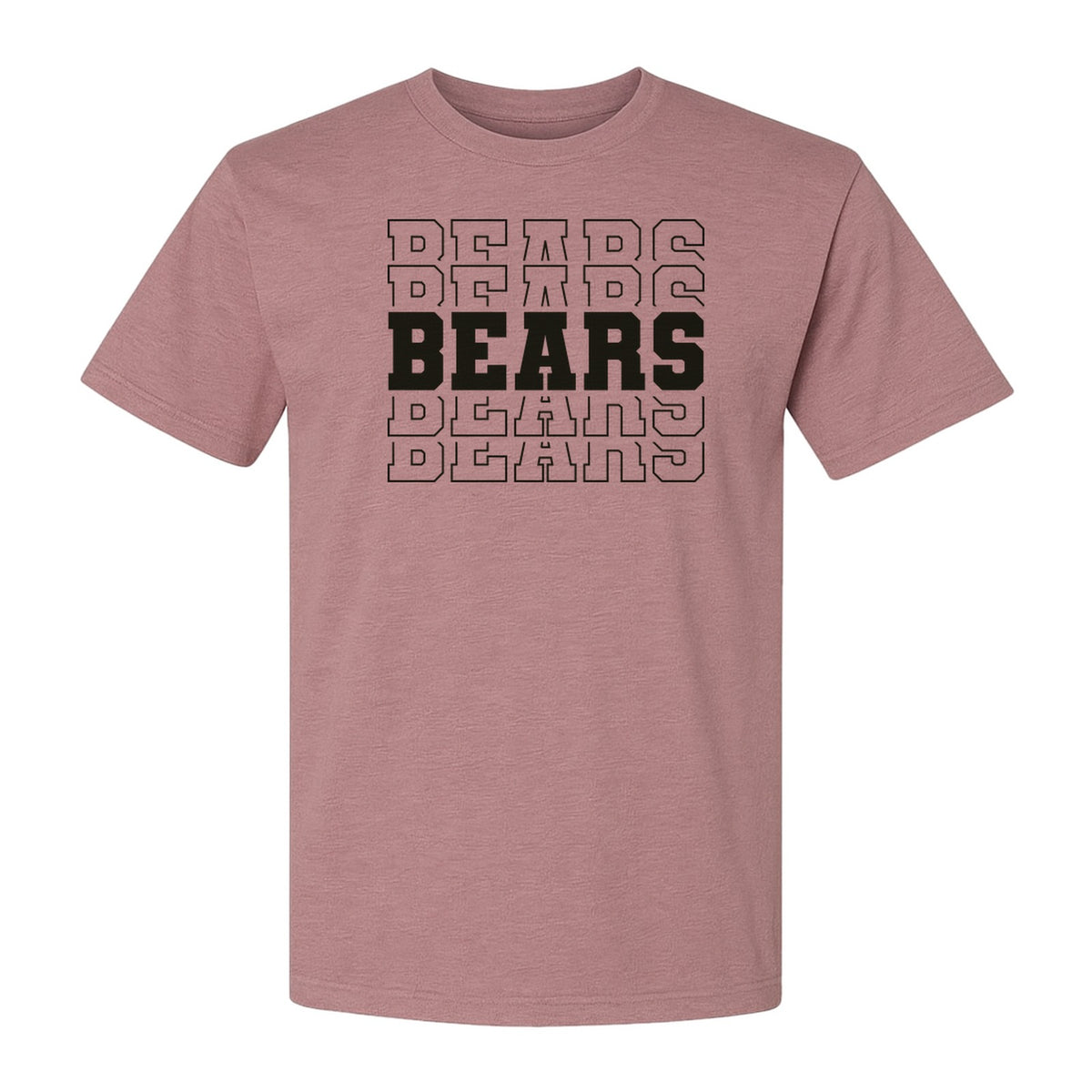 Bears Mascot T-Shirt, Retro Stacked Letter School Spirit Design for Pep Rallies and Team Events