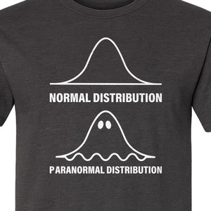 Statistics T-Shirt, Paranormal Distribution Ghost Bell Curve Graphic for Math Teachers and Data Nerds