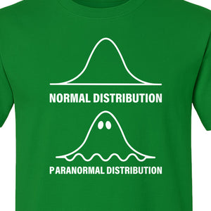 Statistics T-Shirt, Paranormal Distribution Ghost Bell Curve Graphic for Math Teachers and Data Nerds