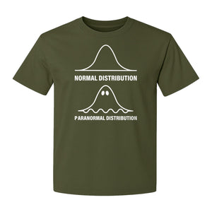 Statistics T-Shirt, Paranormal Distribution Ghost Bell Curve Graphic for Math Teachers and Data Nerds