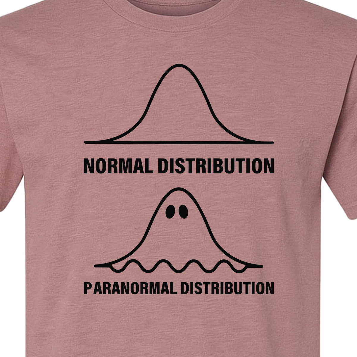 Statistics T-Shirt, Paranormal Distribution Ghost Bell Curve Graphic for Math Teachers and Data Nerds