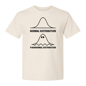 Statistics T-Shirt, Paranormal Distribution Ghost Bell Curve Graphic for Math Teachers and Data Nerds