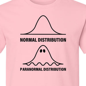 Statistics T-Shirt, Paranormal Distribution Ghost Bell Curve Graphic for Math Teachers and Data Nerds