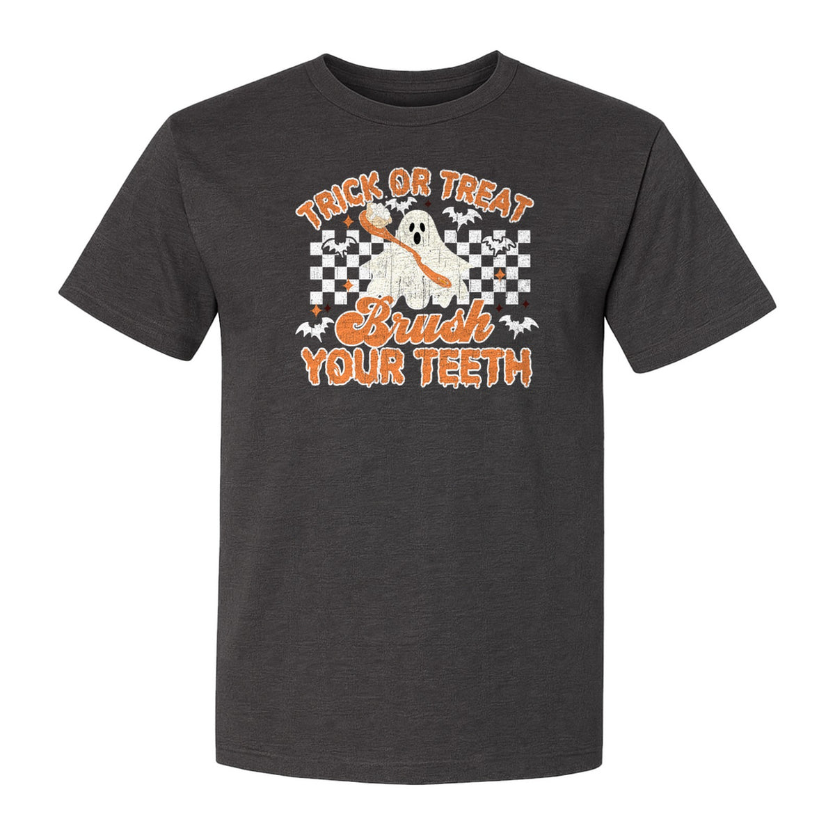 Halloween Dentist T-Shirt, Trick or Treat Brush Your Teeth Ghost Graphic for Dental Professionals