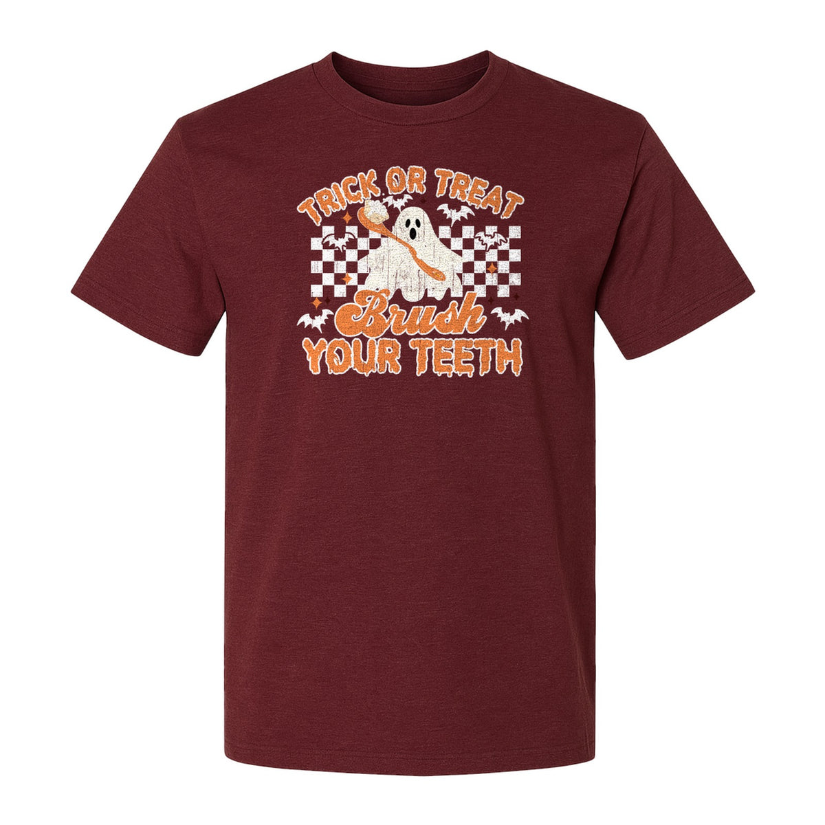 Halloween Dentist T-Shirt, Trick or Treat Brush Your Teeth Ghost Graphic for Dental Professionals