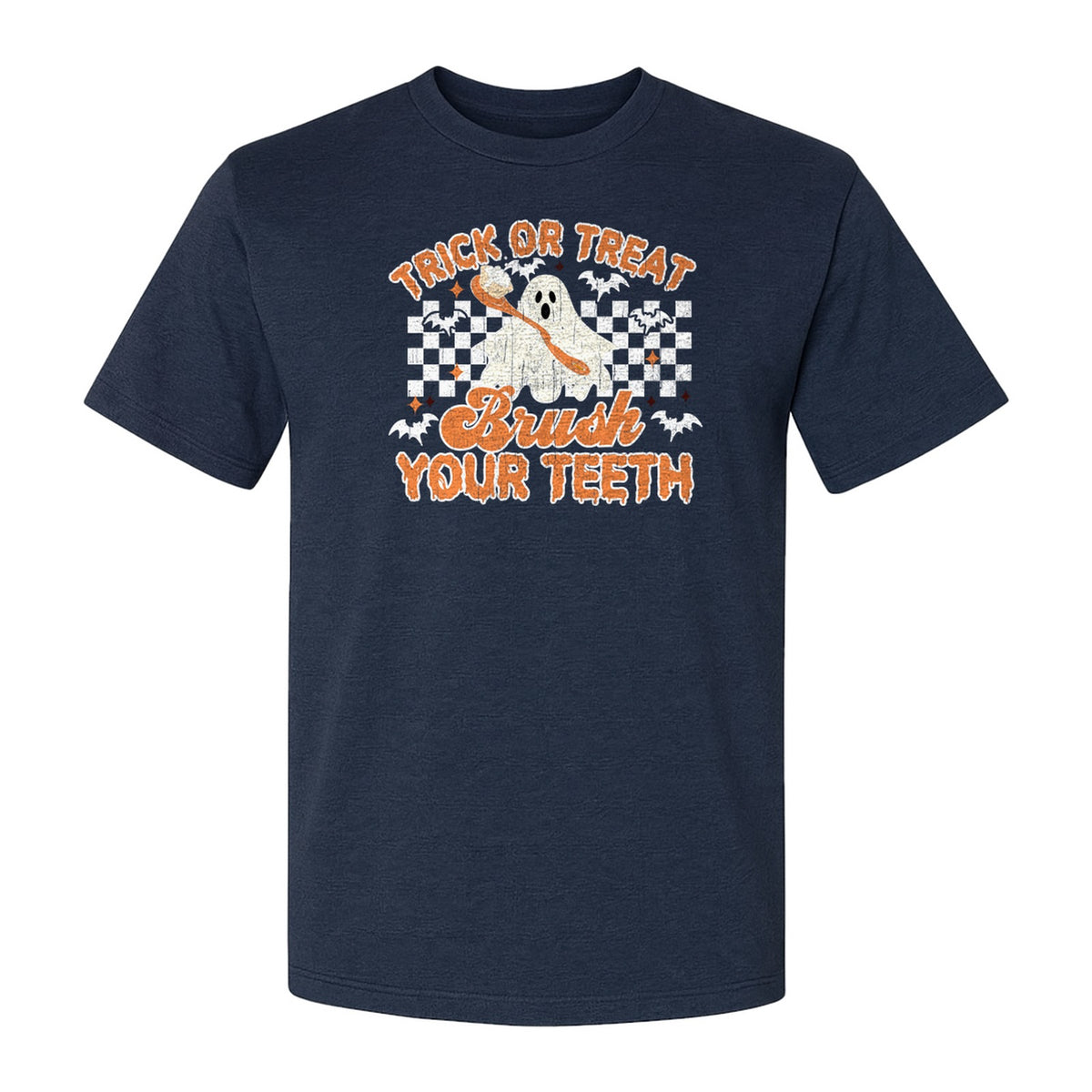 Halloween Dentist T-Shirt, Trick or Treat Brush Your Teeth Ghost Graphic for Dental Professionals