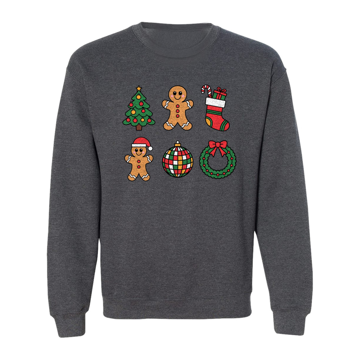 Coquette Christmas Sweatshirt, Holiday Tree, Gingerbread Cookies and Bow Wreath for Parties