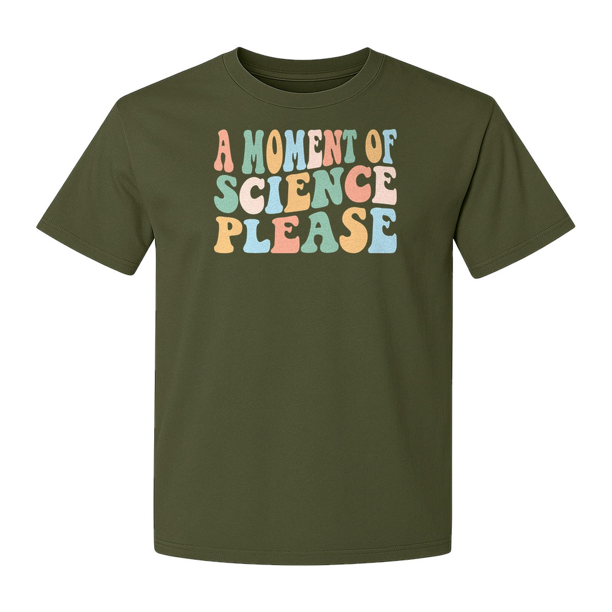 A Moment of Science Please T-Shirt, Retro Lettering for Teachers and Students