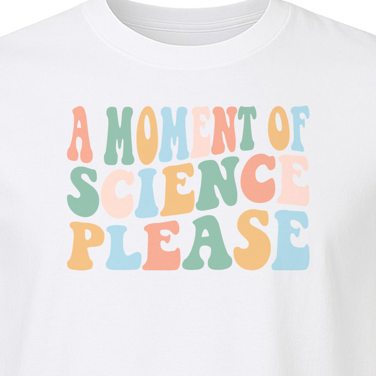 A Moment of Science Please T-Shirt, Retro Lettering for Teachers and Students