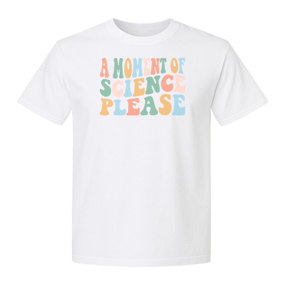 A Moment of Science Please T-Shirt, Retro Lettering for Teachers and Students