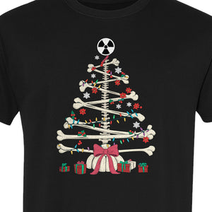 Radiology Christmas T-Shirt, Skeleton Bone Tree X-Ray Tech Holiday Design