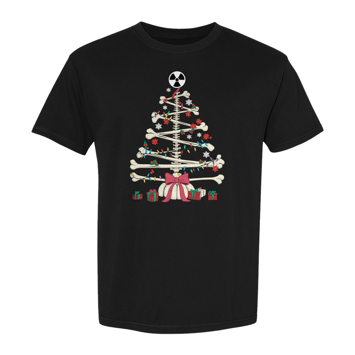 Radiology Christmas T-Shirt, Skeleton Bone Tree X-Ray Tech Holiday Design