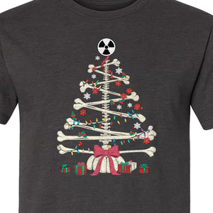 Radiology Christmas T-Shirt, Skeleton Bone Tree X-Ray Tech Holiday Design