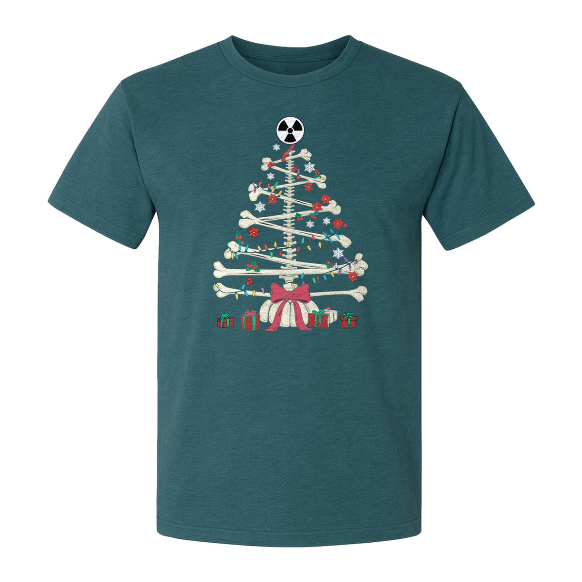 Radiology Christmas T-Shirt, Skeleton Bone Tree X-Ray Tech Holiday Design