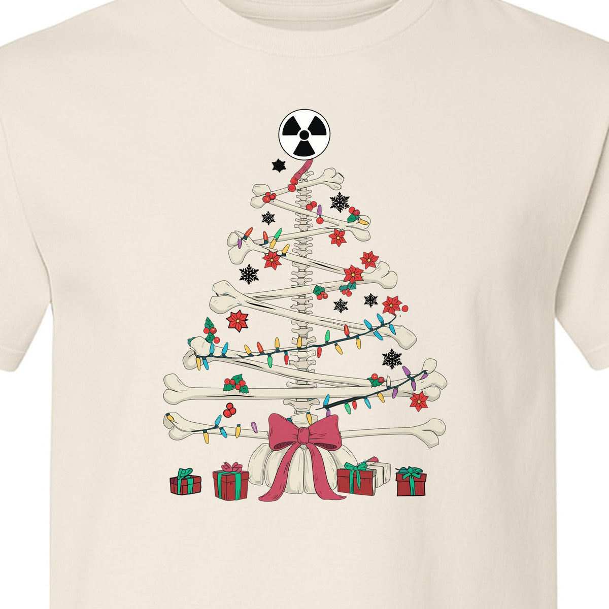 Radiology Christmas T-Shirt, Skeleton Bone Tree X-Ray Tech Holiday Design