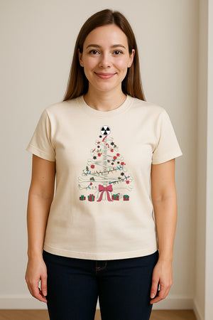 Radiology Christmas T-Shirt, Skeleton Bone Tree X-Ray Tech Holiday Design