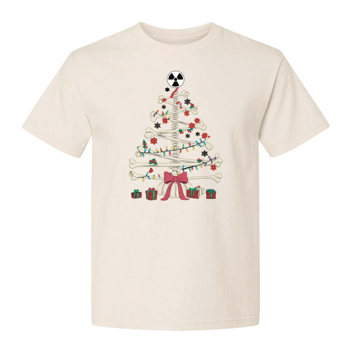 Radiology Christmas T-Shirt, Skeleton Bone Tree X-Ray Tech Holiday Design